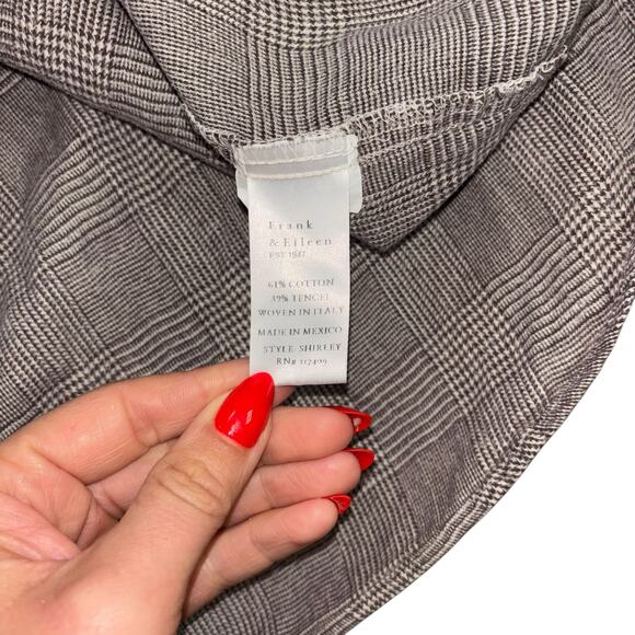 Frank & Eileen Shirley Cotton Tencel Women’s M Plaid Relaxed Buttondown Academia - Picture 6 of 13